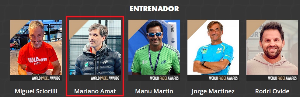 Padel Spain World Padel Awards mejor entrenador 2020: Mariano Amat
