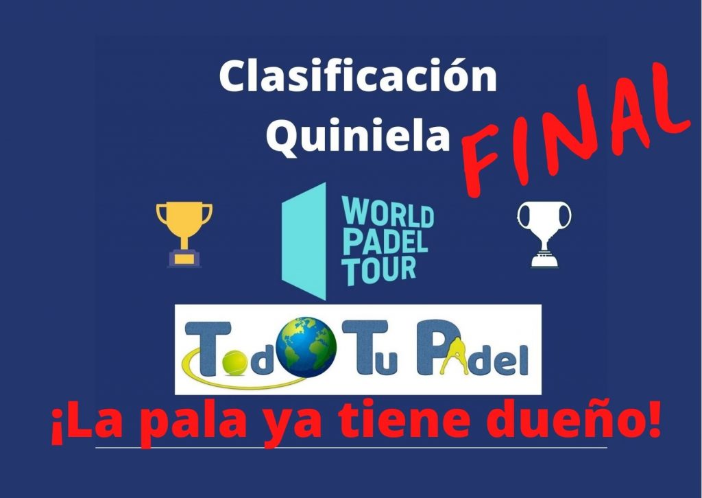 Clasificación final Quiniela Todo Tu Pádel