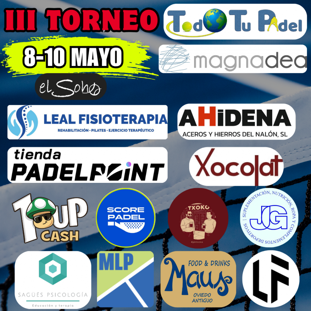 Patrocinadores III Torneo Todo Tu Pádel